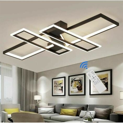 BRILLIANT Lampe, Abie LED Metall/Kunststoff, schwarz, 2700-6200K), A+ LED 60x60cm 1x Deckenaufbau-Paneel RGB sand (4000lm, 40W integriert