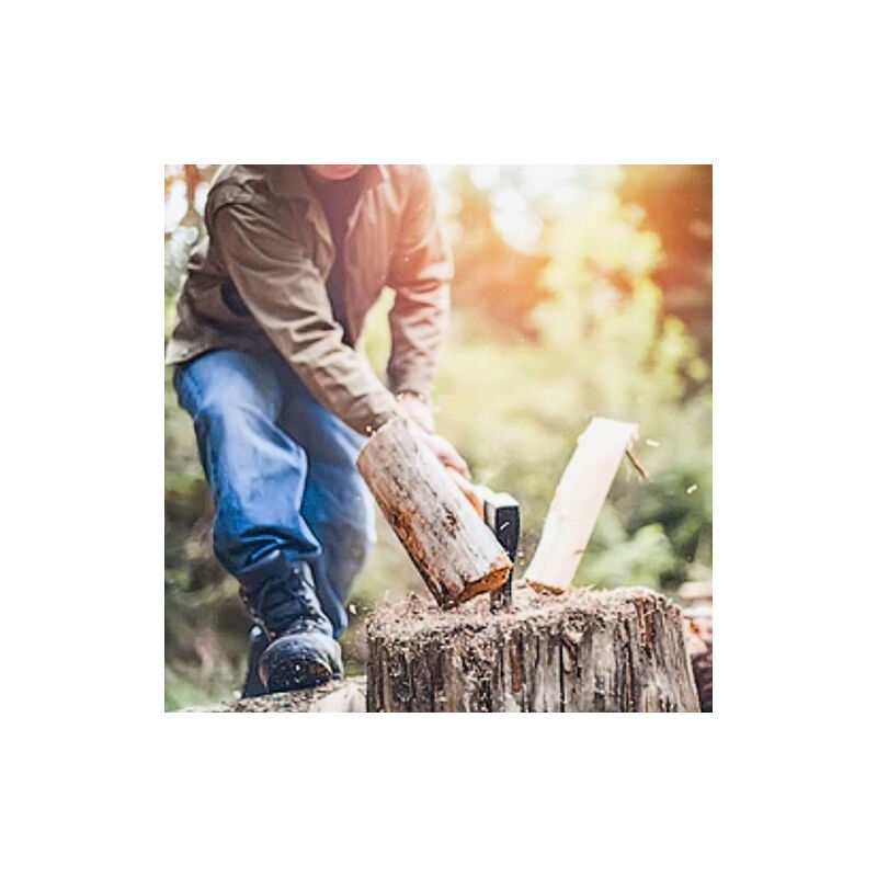 Ascia Roughneck Con Manico In Noce - Stile Vintage, 600g, Con Custodia In Tela Per Trekking E Campeggio