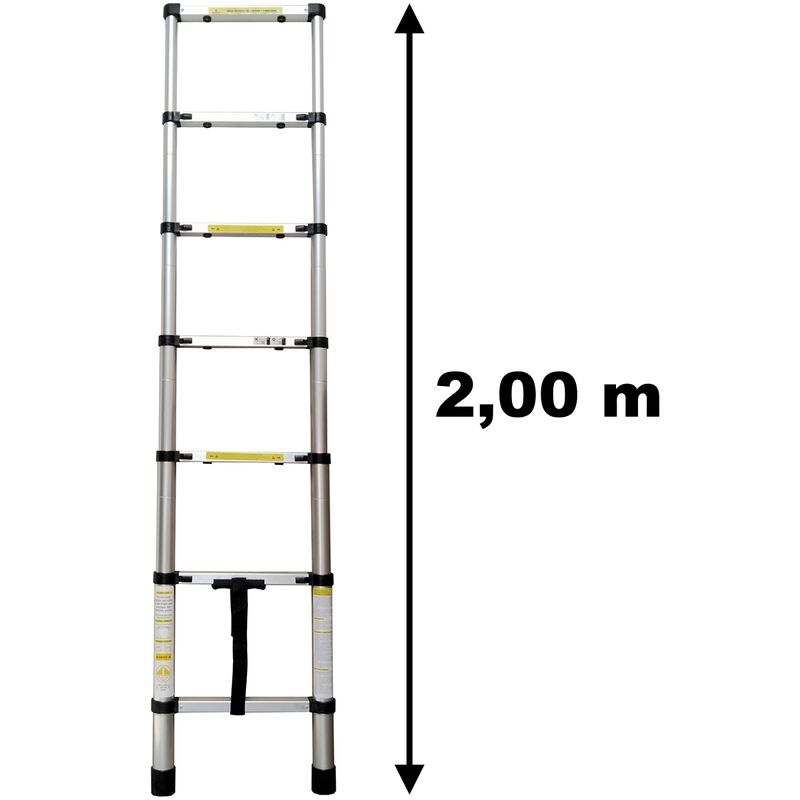 Scala telescopica in alluminio - 2,00 mt