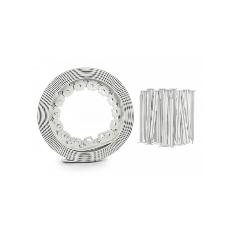 Vashly 40 Bordi Bianchi Da Giardino, 10,2 M, Bordi In Plastica Per
