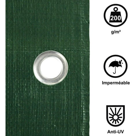 Telone PVC Kotarbau 3x4 M - Verde, Impermeabile, Con Occhielli, Per Legna E Esterno - Foto 7