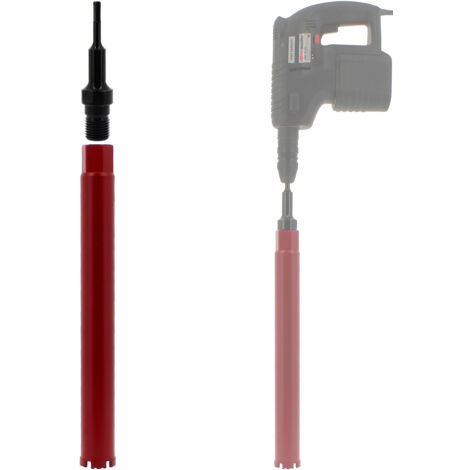 Corona diamantata Ø 51 mm con adattatore per trapano e perforatore SDS-plus
