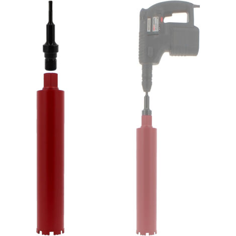 Corona diamantata Ø 83 mm con adattatore per trapano e perforatore SDS-plus