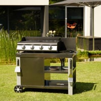 Servierwagen Grillwagen Garten Outdoor - NOVA 110 - Stahl für Plancha / Barbecue - Cook'In Garden