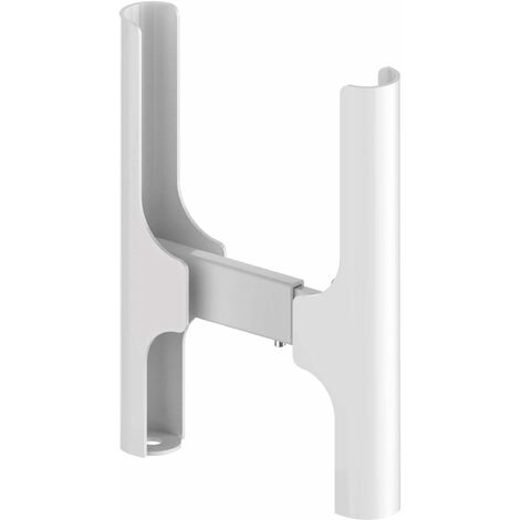 Pied universel pour radiateurs tubulaires 3 à 4 colonnes – Acier blanc – Capacité 200 Kg – Hauteur 100 mm – Largeur 98 à 165 mm – MB