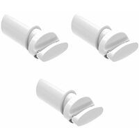 Supports muraux ABS pour radiateurs sèche-serviettes tube plat – Réglage horizontal 66-88 mm – Capacité 90 kg – Blanc – Lot de 3 pièces – MB