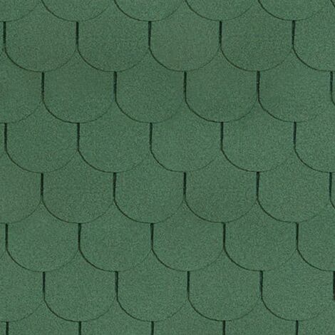 Tegole bituminose Beaver, copertura bituminosa di colore verde 3 m2, Timbela B-GREEN