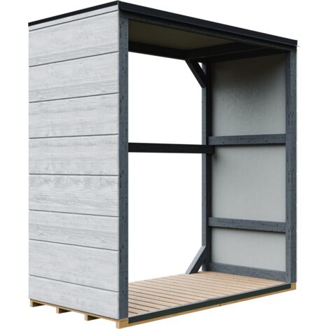 Legnaia da esterno 1,14 m² - 75 x 153 x H159 cm - TIMBELA M980-1-TUNDRA CAVERN (1/5)