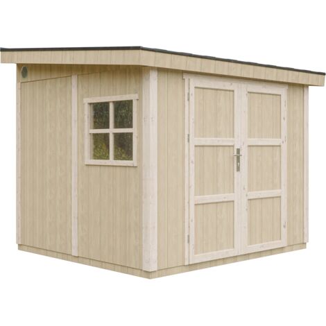 Casetta da giardino di qualità premium 5,9 m² - H231x248x294 cm - Con pavimento e parete laterale - Timbela M938