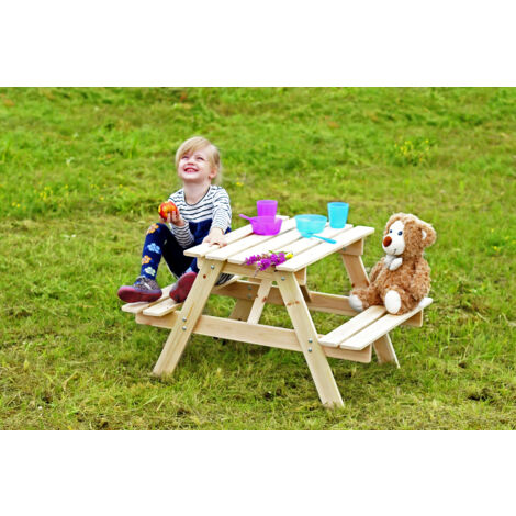 Tavolo da Picnic per Bambini 89 x 89,6 x 50,8 cm in Legno di Pino