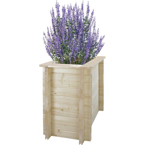 L’aiuola di giardino sopraelevata in legno - 58x38x57 cm - i vasi esterni per i giardini, balconi, terrazze, spezie, verdure- legno di pino/abete solido di 28 mm - Timbela M611
