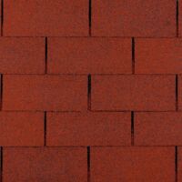 Tegole bituminose TRIO, copertura bituminosa di colore rosso 3 m2, Timbela T-RED