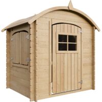 Casetta legno per bambini - Casetta giocattolo per bambini - L112xL146xA145cm/ 1,1m2 - Casetta da gioco da esterno - Casetta da giardino Timbela M505-1