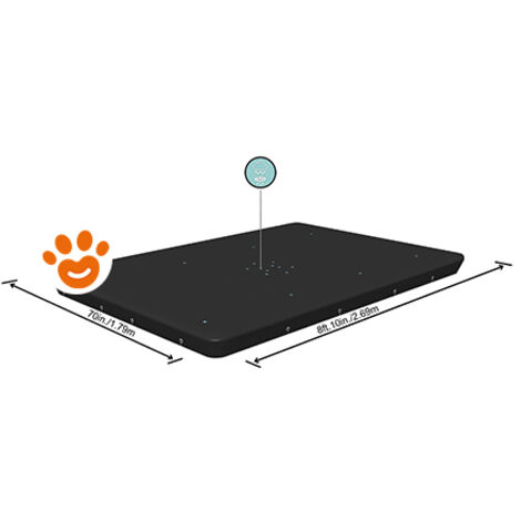 Bestway – Telo copertura piscina rettangolare 2,82m x 1,96m – Materiale resistente – Corde di fissaggio e fori di scarico (1/10)