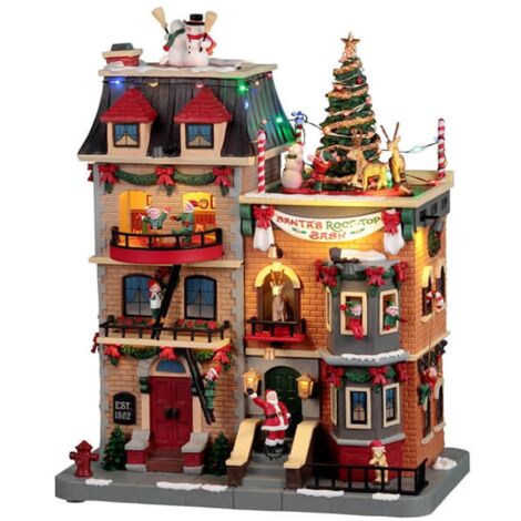 Lemax Santa's Rooftop Bash 25861 villaggio di natale