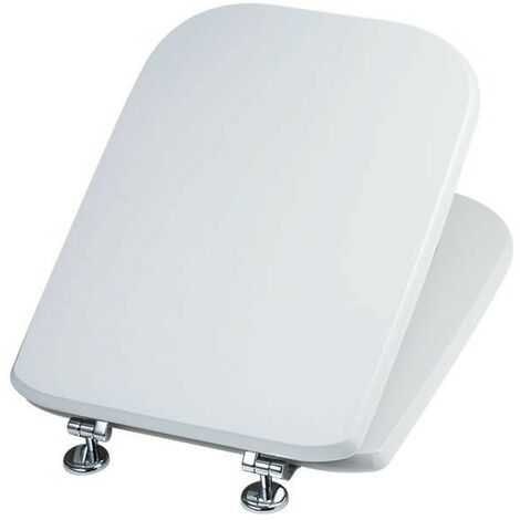 Copriwater Laccato in Mdf  modello Conca 35 x 6 x 45.5 cm Bianco