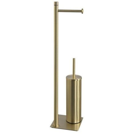 Porta Carta Igienica Moen YB8408BG - Doppio Rotolo Girevole, Oro Spazzolato, Montaggio A Parete
