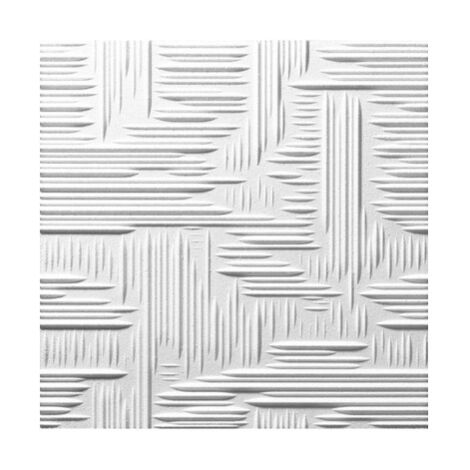 GLOUPIE Pannelli Decorativi Effetto 3D Per Parete E Soffitto In Polistirolo Estruso 50 x 50 cm, 8 Pezzi Per 2 MQ, Fantasia Lille