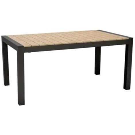 KLULK Tavolo Allungabile Da Esterno 8 Posti Cayman In Alluminio Verniciato Antracite, L 163/223 x P 100 x H 75 cm
