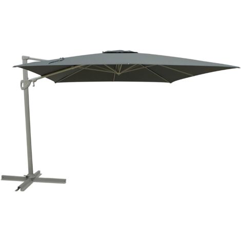 Ombrellone Giardino BAKAJI 3x3m - Palo Decentrato, Acciaio Inox, Poliestere UV, Apertura A Manovella - Foto 14