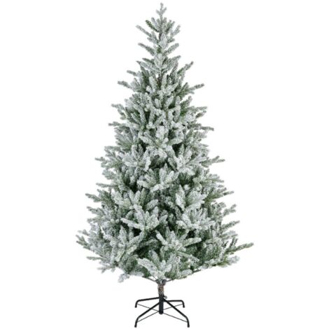 KLULK Albero Di Natale Merano Innevato 180 cm, Diametro 112 Cm, Apertura Ad Ombrello, Ignifugo, Garanzia 12 Anni (1/5)