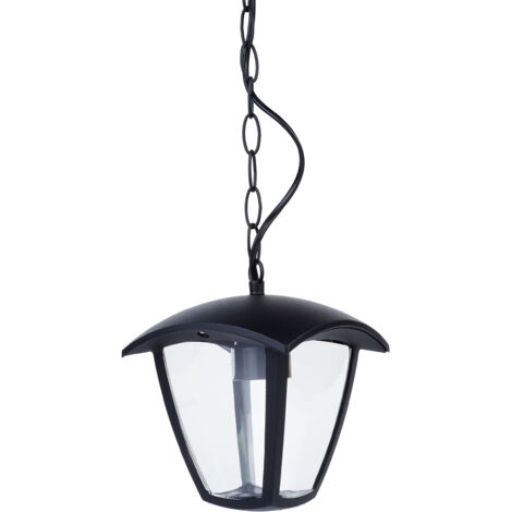 Lampadario in Sopesione Ben Elegante in Alluminio Nero da Esterno (1/2)