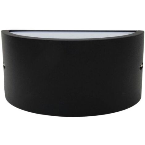 Gloupie Applique Lux da Esterno in Alluminio Nero,Forma Arrotondata, IP44, Attacco E27, Max 60W,Illuminazione Bidirezionale (1/5)
