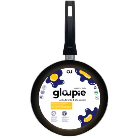 GLOUPIE Padella In Alluminio Antiaderente Di Alta Qualità, Diam. 28 Cm, Ideale Per Cottura A Gas, Made In Italy (1/5)