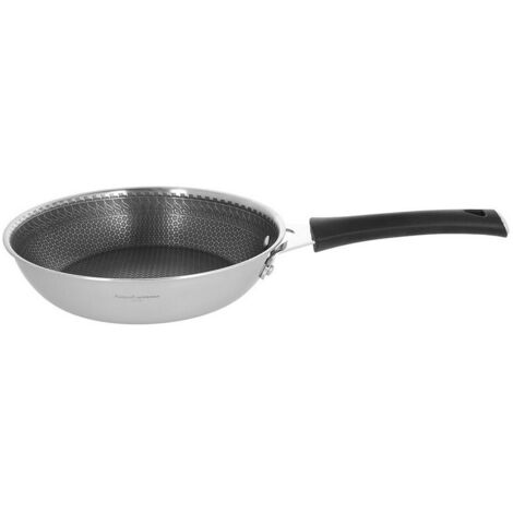 Padella Luxury Design 24 cm con Manico in Acciaio Inox – Rivestimento Antiaderente a Nido d'Ape