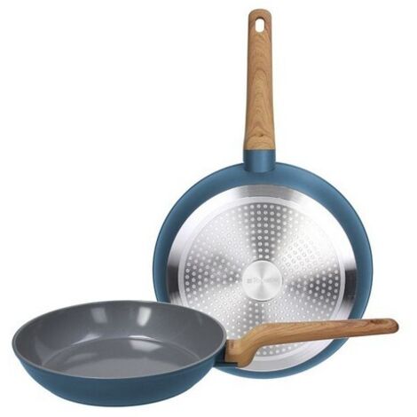 Set 2 Padelle T-Care My Cooking 24 e 28 cm  Alluminio Antiaderente Blu (1/2)