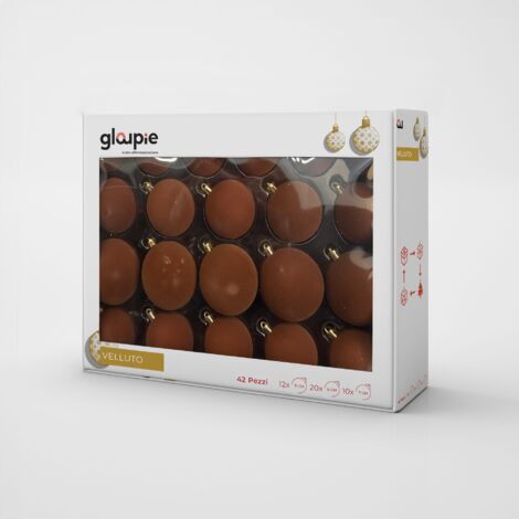 Set 48 Palline Decorative 7 cm per Albero di Natale Argento