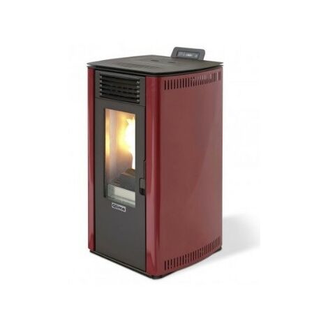 Stufa a pellet 10.1kw rossa fiorina90s-line riscaldamento
