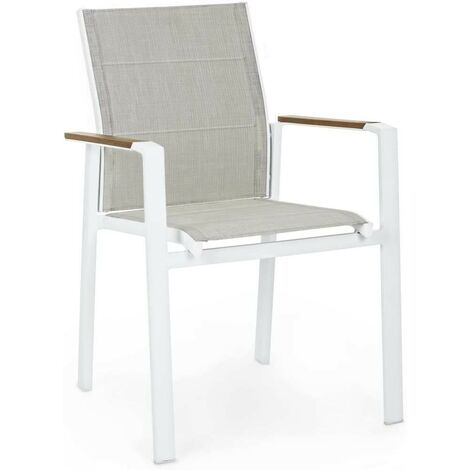 Poltrona poltrone beverly bianca in alluminio m0948-08 arredamento giardino