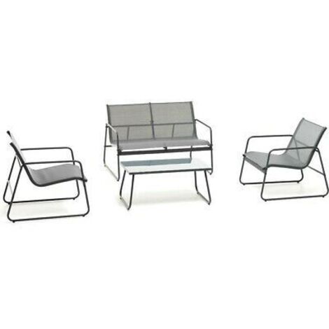 Set salotto salottino jask ferro divanetto poltrone tavolino giardino esterno