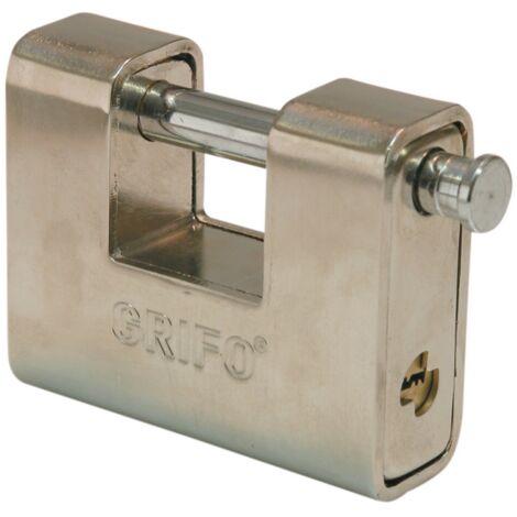 Lucchetto sicurezza corazzato mm 90 grifo dom molle inox  antiscasso antifurto