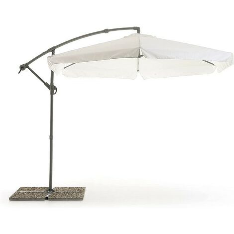 Ombrellone Luna Bianco Diametro 3 Mt Per Arredo Esterno Giardino Casa (1/3)