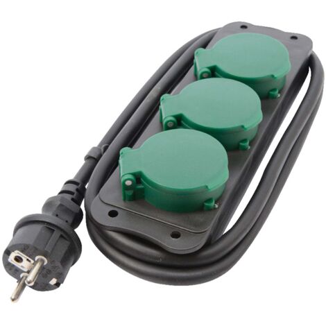 Presa multipla elettrica antispruzzo da esterno