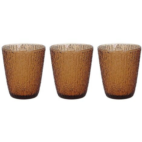 Set 3 Bicchieri Vetro Ambra 280 Cc Vetro Ambra Linea DAVOR