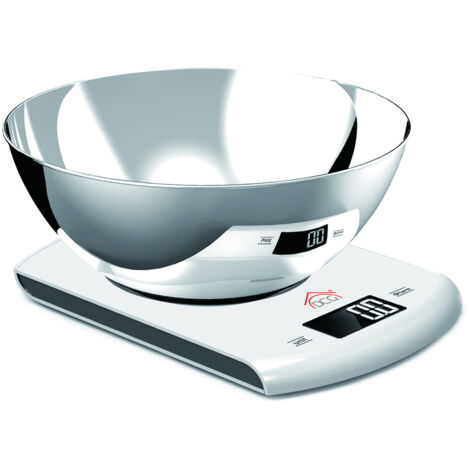 Bilancia elettronica digitale da cucina con ciotola inox 5kg pwc8045 dcg
