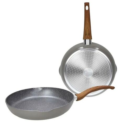 Set 2 Padelle Con Becchi Da 24 e 28 Cm Alluminio Grigio (1/2)