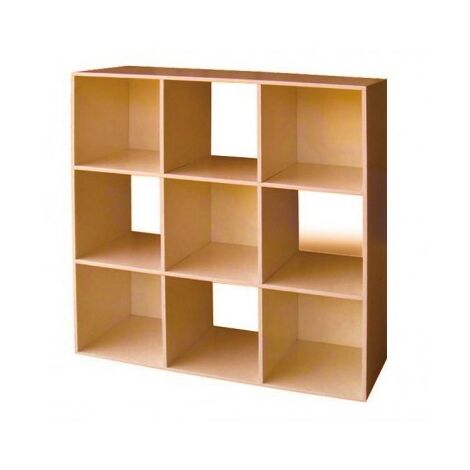 libreria modello cubo 9 vani ciliegio 91x91 cm in melaminico