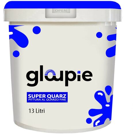 GLOUPIE SUPER QUARZ Pittura Al Quarzo Per Esterno Resistente Alle Intemperie , 13 Litri , Bianco, Made In Italy (1/5)
