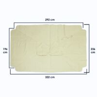 Telo Di Ricambio Per Ombrellone GLOUPIE - 3x2 Metri, Poliestere Ecrù 240g/m², Idrorepellente - Foto 6