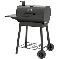Barbecue a Carbone Semibarile con Affumicatore Willy 57 C1157 riglia Inox 57x39 cm