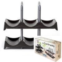 Supporto per Bottiglie Effetto Legno la Cantinetta 6 Bottiglie Cacao 33x19x27cm