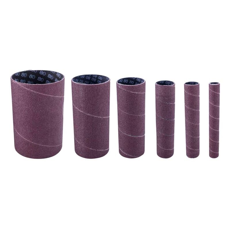 Trommelschleifer-Set Mit Spindel – Gummiwalze, 120er Hülsen, Für Bohrmaschine, Zum Schleifen & Polieren