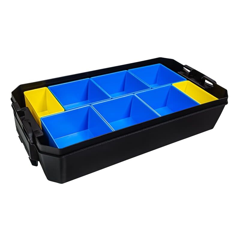 Sortimo Systemkoffer L-Boxx 102 Ozeanblau, transparenter Deckel +  Insetboxen F3 Lefeld Werkzeug