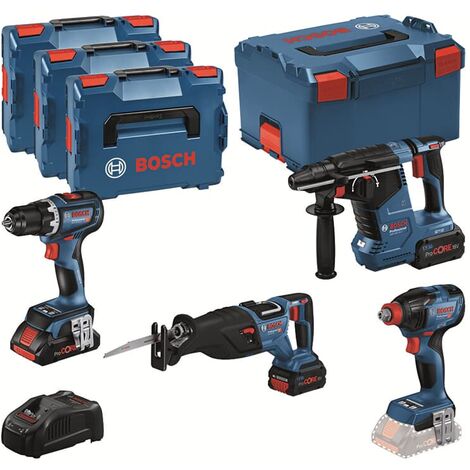 Bosch 18 Volt Profiset GSR 18 V-90 C, GDX 18 V-210 C, GBH 18 V-24 C, GSA 18 V-28