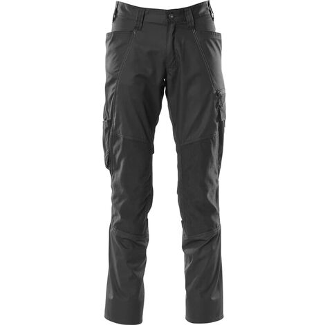 MASCOT ACCELERATE Arbeitshose 18379 sehr leichte Bundhose m. Cordura Knietaschen, Farbe: Schwarz - 09, Größe: 50 (1/5)