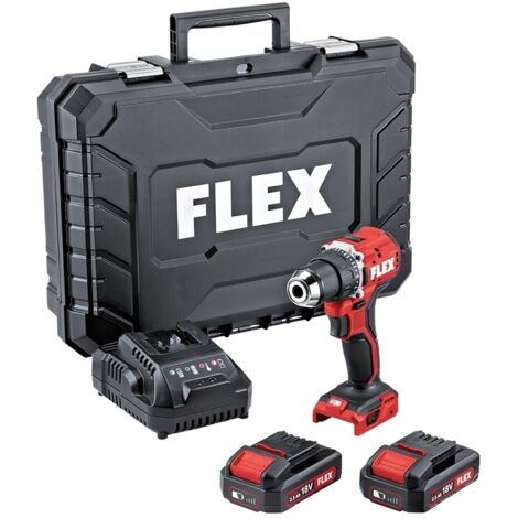 Flex Akku Bohrschrauber DD 2G 18.0 EC LD/2.5 Set, 2x 2,5 Ah und Lader im Koffer